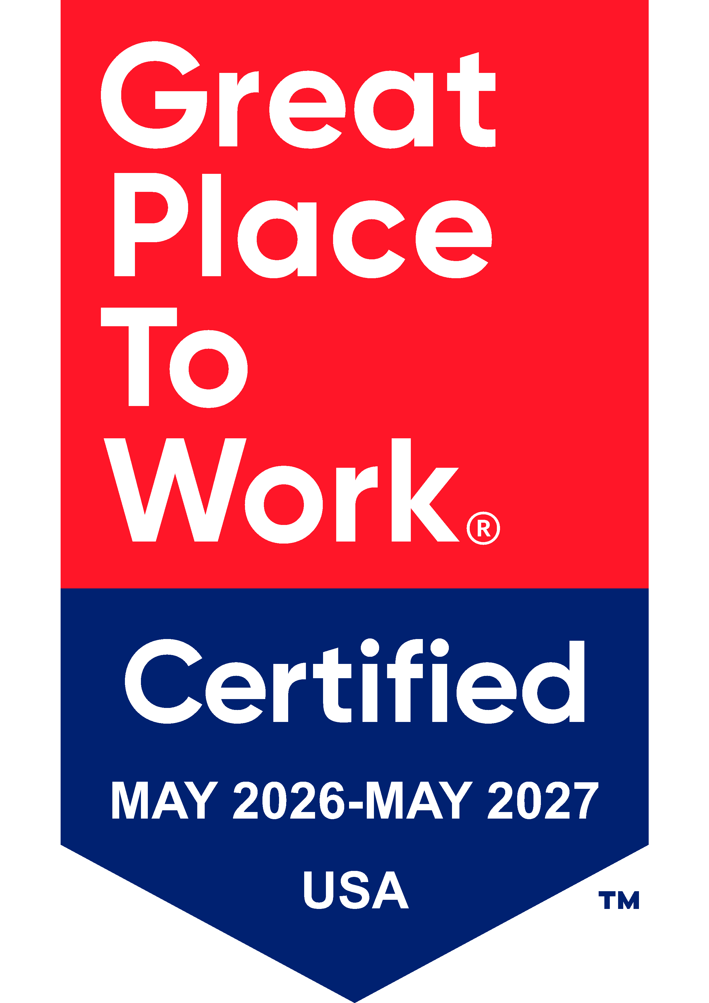 2026 Great Place To Work Certification Badge